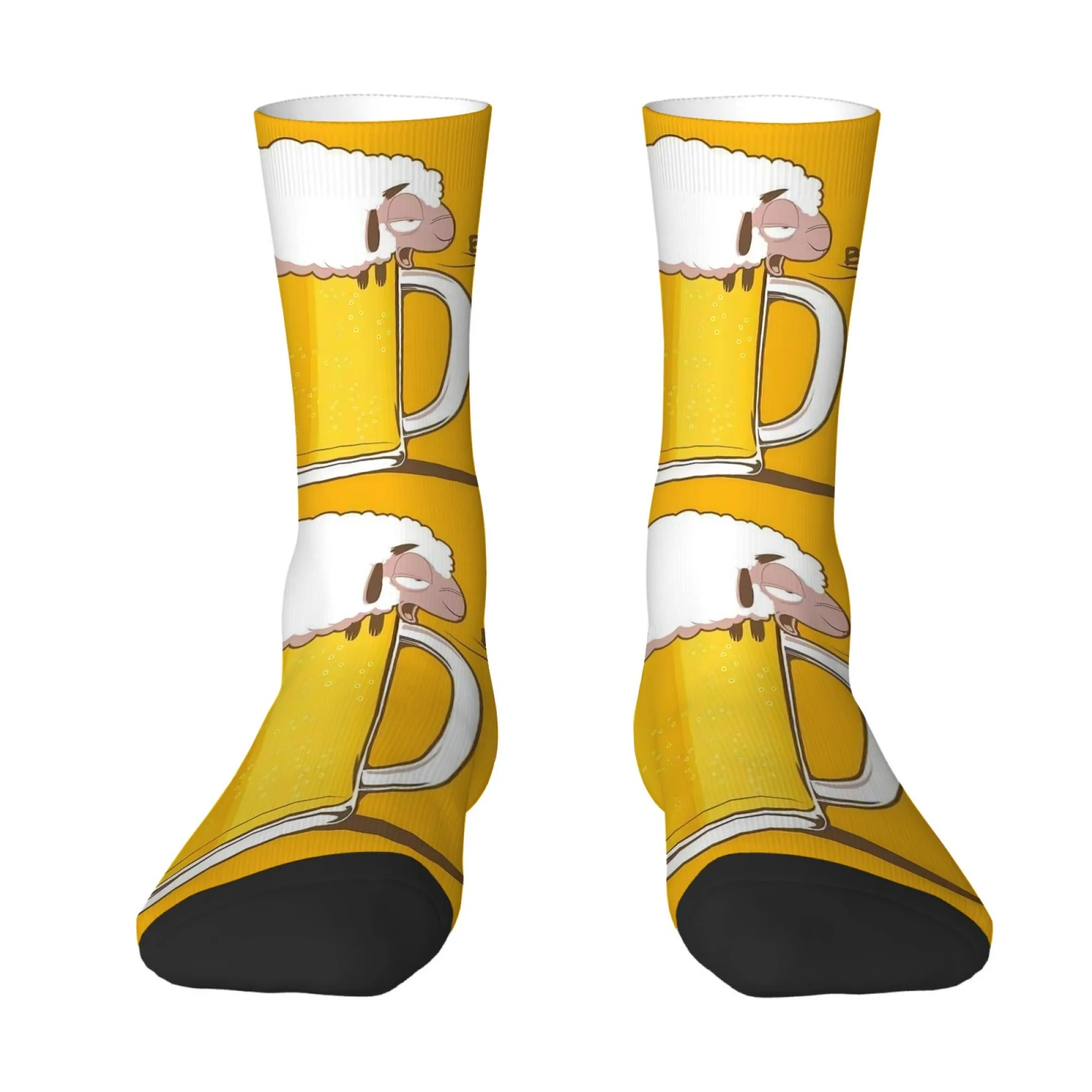 

Beer-Sheep Pun Socks Soft Comfortable Stretchy Men's Socks for Outdoors, Leisure Travel Novelty Funny Party and Holiday Socks