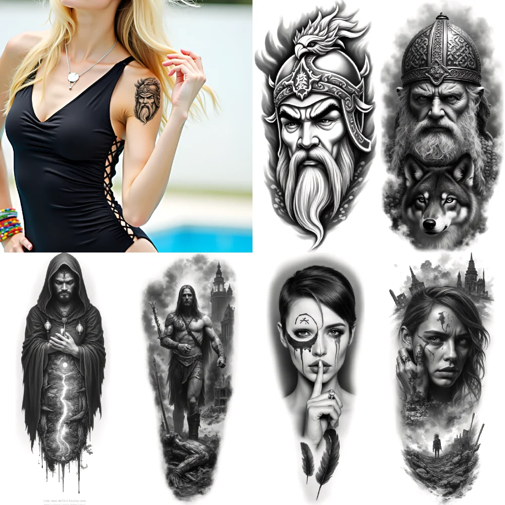 12 pièces tatouage temporaire tatouages temporaires réalistes loupe homme éclipse solaire pour adultes hommes bras