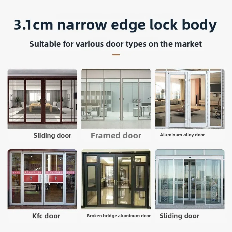 Hot Break Aluminum Narrow Sliding Door Fingerprint Smart Lock, APP Waterproof Outdoor Password Electronic Lock