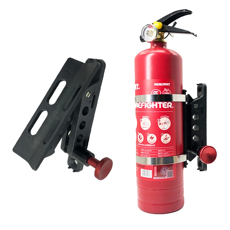 Red Fire Extinguisher Mount Bottle Holder Aluminum For Jk Jku Jl Utv Roll Bar Fits for taxi Fire extinguisher holder