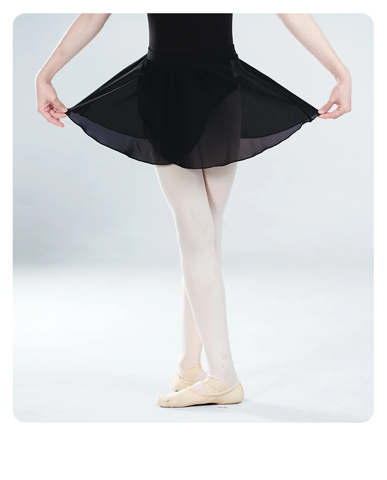 Kinder Mädchen Ballett Tanz Rock Elastische Taille Unregelmäßigen Rock Nylon Diagonal Kreuz Weiche Mesh Kurze Tanz Röcke – Detail 10