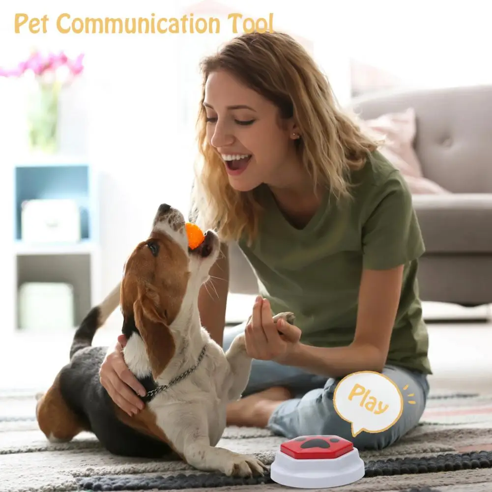 Voice Recording Button for Pets Portable Pet Voice Recorder Dog Communication Button Training Set Pet Speaking for Dogs for Fun