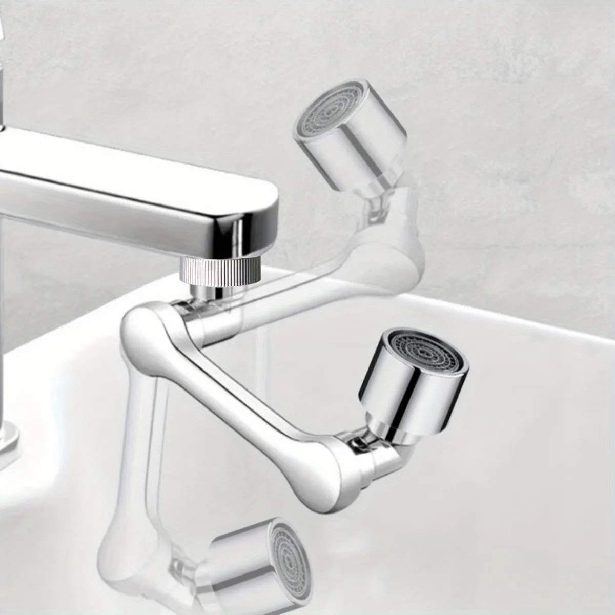 

1/4 комплекта-Многофункциональный 1080 ° Вращающийся смеситель, адаптер для распылительной головки, удлинитель для крана, аэратор, насадка для барботера, кухонный кран, инструменты ﻿