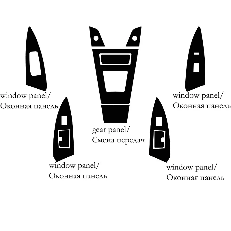 For Lexus ES ES240 ES350 2006-2012 Carbon Fiber Car Interior Sticker Central Control Gear Door Windows Panel Car Cover Strips