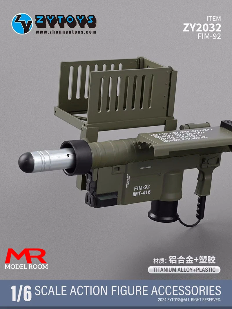 ZYTOYS ZY2032 1/6 FIM-92 Stinger Anti-aircraft Missile 30.5cm Weapon Props Model Toy Fit 12'' Soldier Action Figure Body Dolls