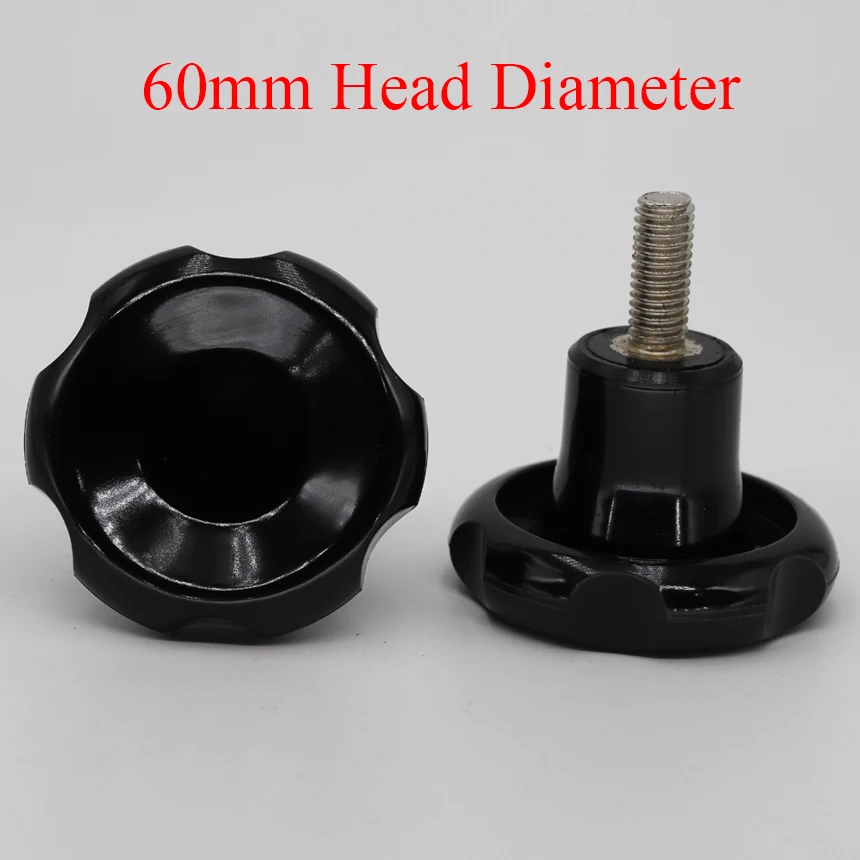 

M10 M12 Male Thread 20mm 25mm 30mm Thread Length 60mm Head Diameter Ripple Corrugation Thumb Screw On Handle Clamping Grip Knob