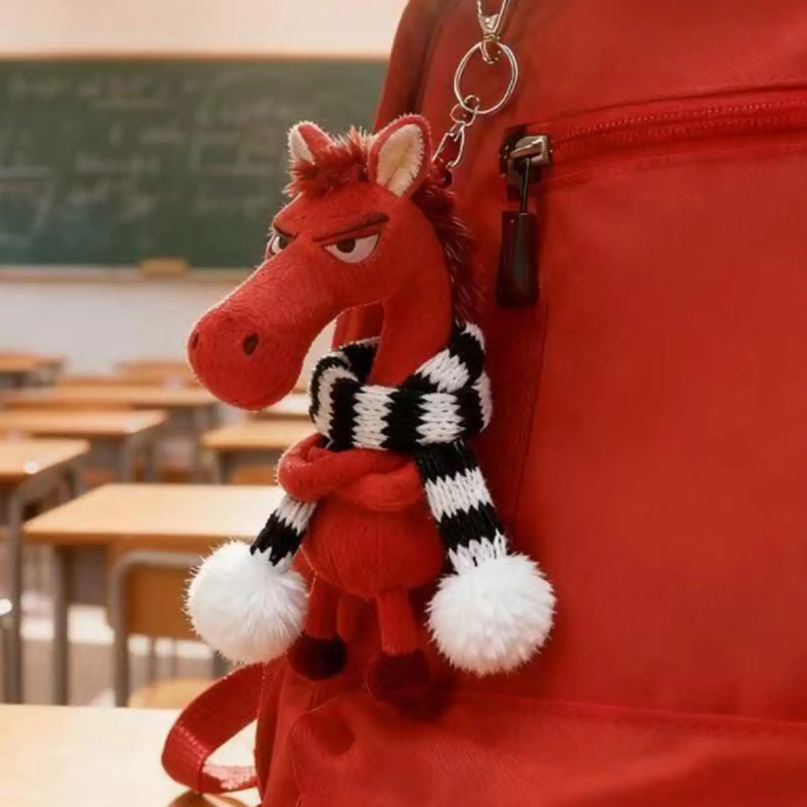 Ciondolo per borsa 2026 Anno del cavallo Portachiavi in peluche Ciondolo per borsa Cavallo farcito Portachiavi Ciondolo per uomo Donna Ragazzi Ragazze Gioventù