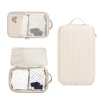 Sac à couches mignon pour poussette, sac suspendu, rangement séparé pour vêtements et couches de bébé, sac de rangement pour changement et lavage de voyage 3