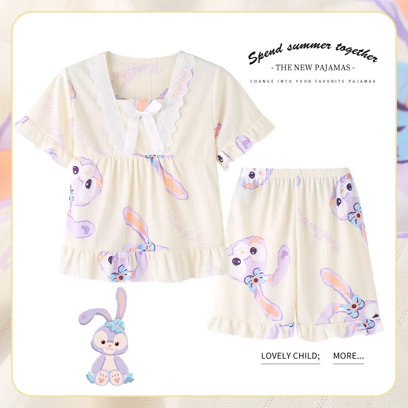 Kinder-Klimakleidungsset Mädchen-Pyjamas Schlafanzug Bademantel Mutter-Kind-Set – Detail 8