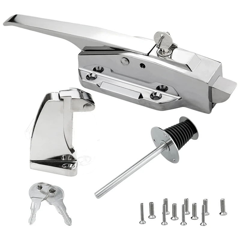 

Walk In Freezer Door Latches Walk In Cooler Door Handle Latches Freezer Kit Heavy Duty With Key And Solid Metal Push Rod Durable