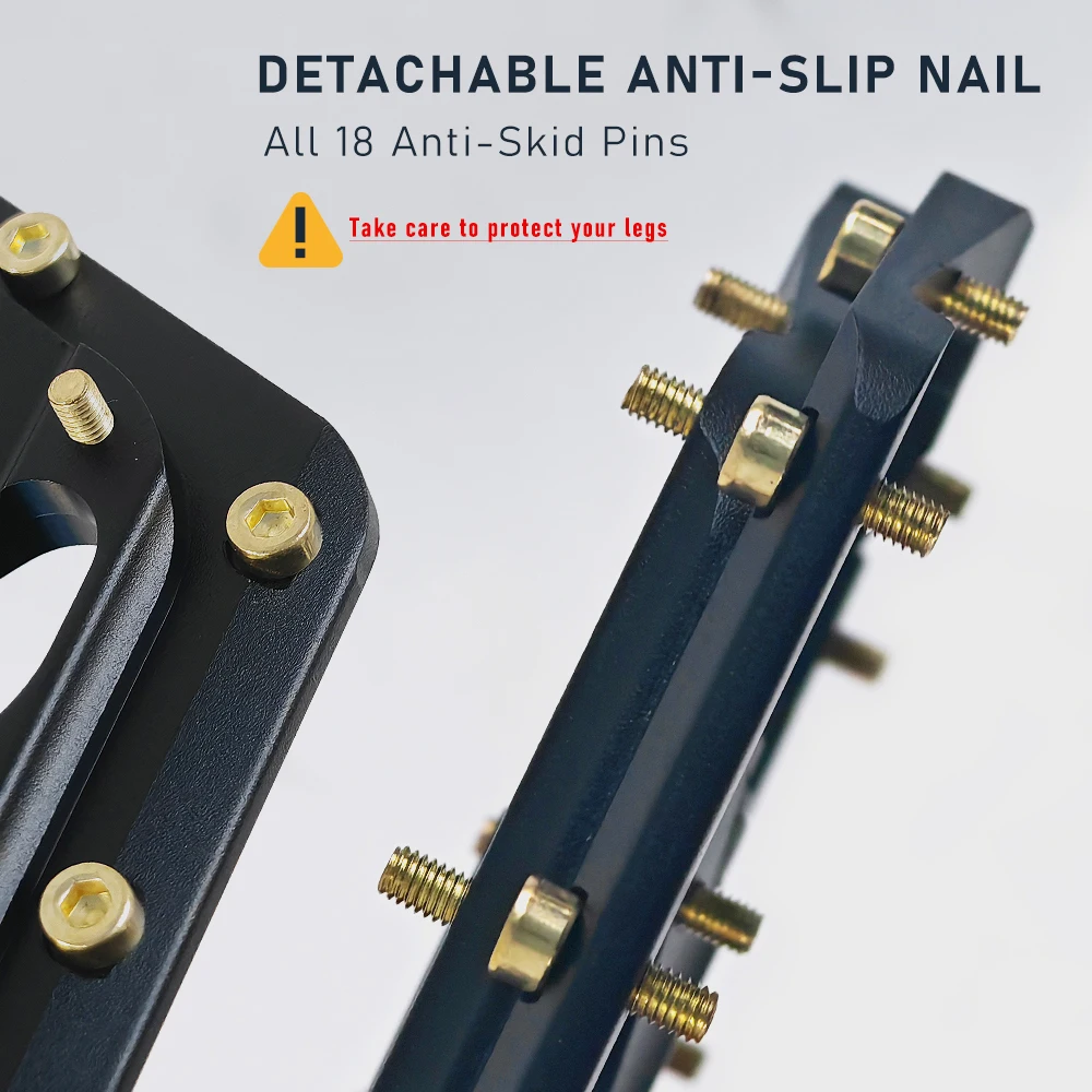 KRSEC Fahrradpedale aus CNC-Aluminiumlegierung, Rutschfest mit DU-Lagern, für MTB und Rennrad, Breite Pedale, Professionelles Fahrradzubehör – Detail 8