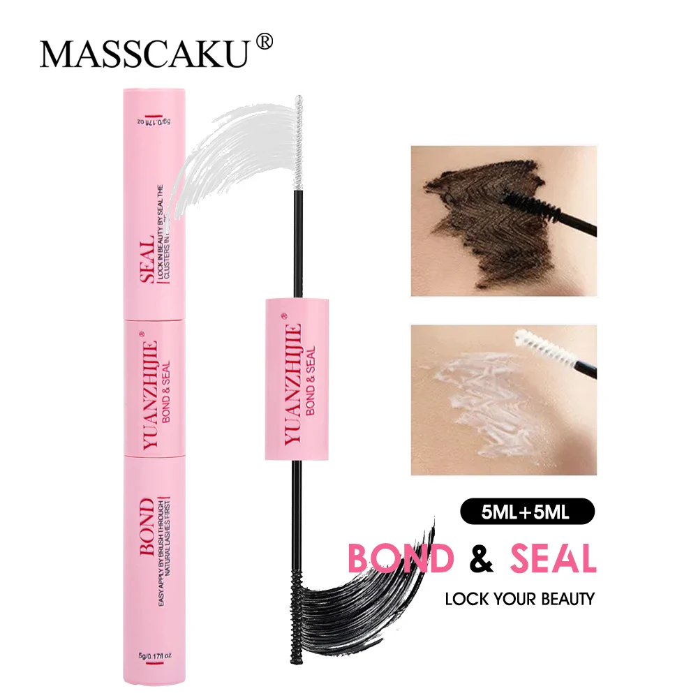 

YUANZHIJIE New False Eyelashes Double Heads 2 In 1 Bond and Seal Lash Glue Long Retention Waterproof Glue for Lash Clusters 10ml