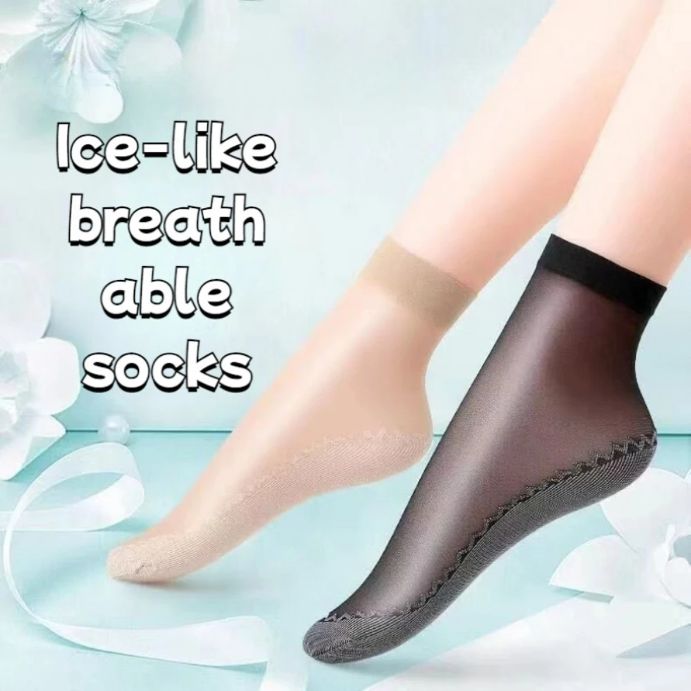 10 足の女性用冷却ソックス - 通気性、滑り止め、吸汗性に優れ、オールシーズン対応