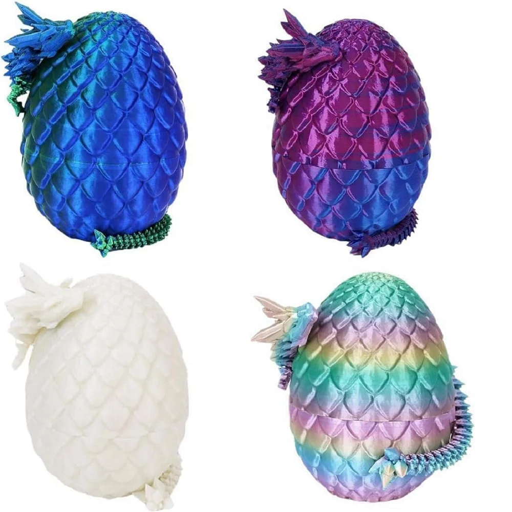 4pcs/lot 3D Printed Dragon Egg Relief Anxiety Dragon Fidget Toy 14cm Executive Dragon Fidget Desk Toys Home Office Decor Toys