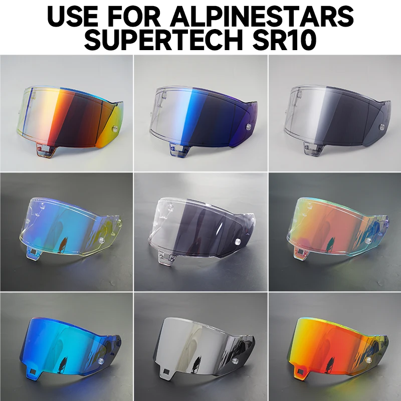 

For Alpinestars Super Tech SR10 Helmet Visor Replacement, UV Protection Quick Release Shield , Anti-Fog Motorcycle Face