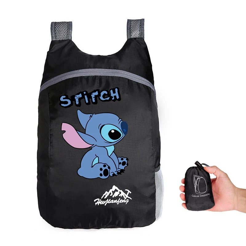 Disney Lilo & Stitch-bolsa plegable portátil para montañismo, mochila para exteriores, escalada, ciclismo, viajes, senderismo