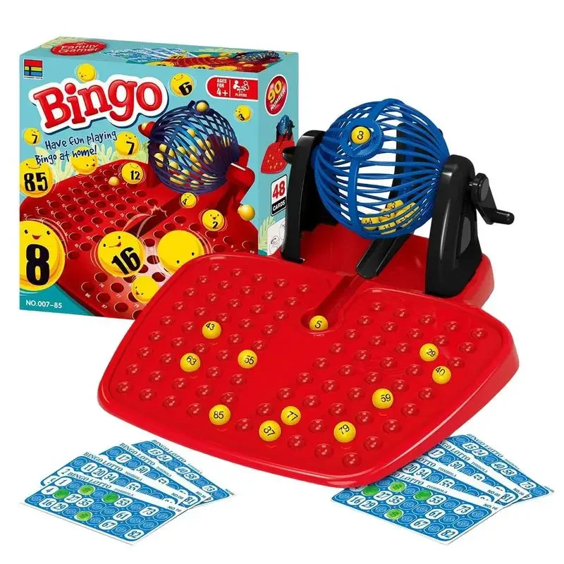 Bingo Game For Kids Lotto Lottery Number Machine Family Party Table Game Simulation Jackpot Shaker Toys Bingo Board Game Machine