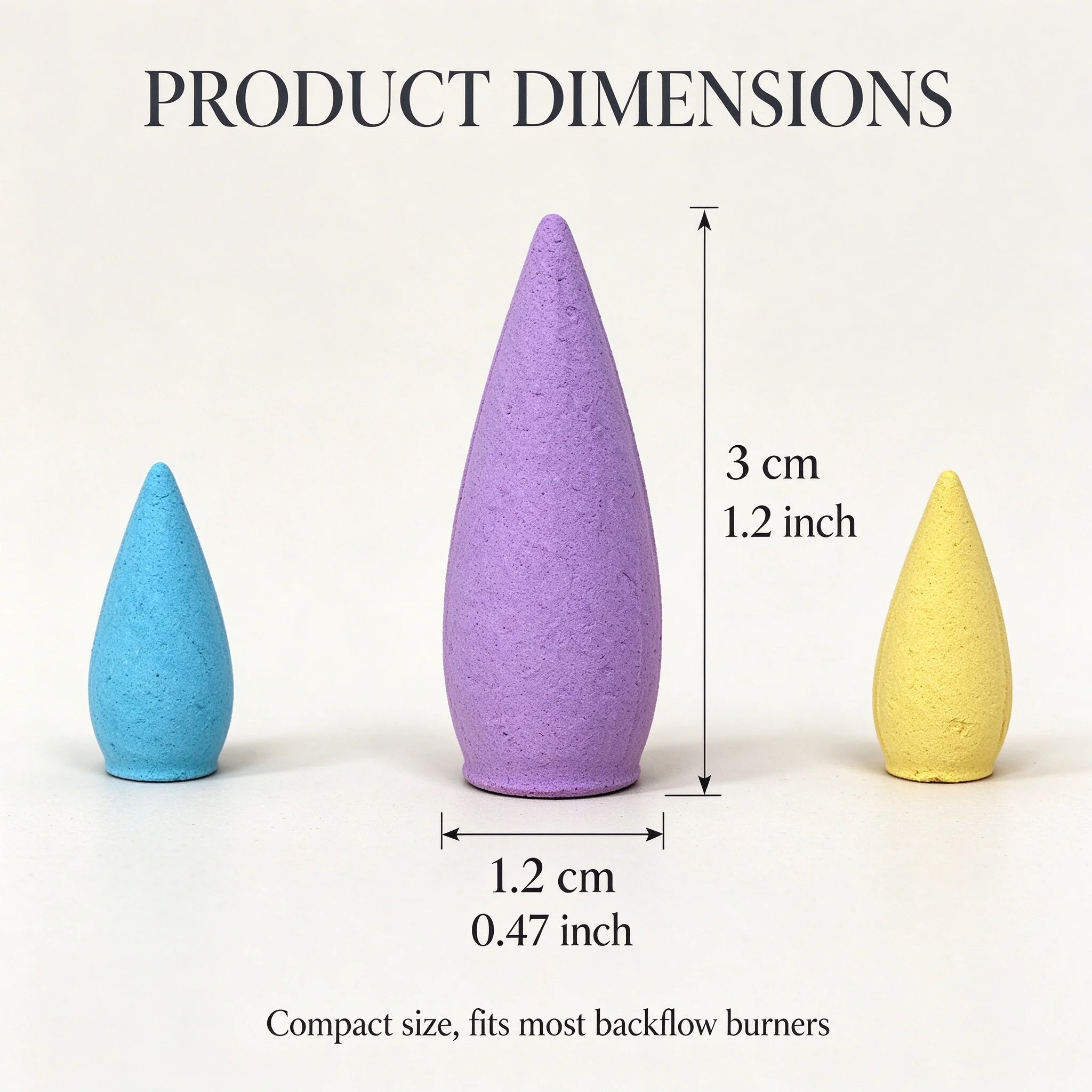 6 kinds of scented backflow incense cones, with smoke flowing downwards, perfect for your home, tea room, study, or yoga space