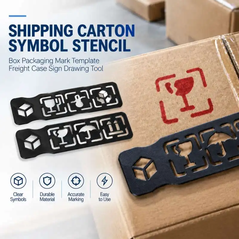 Shipping Carton Symbol Stencil Box Packaging Mark Template Freight Case Sign Drawing Tool