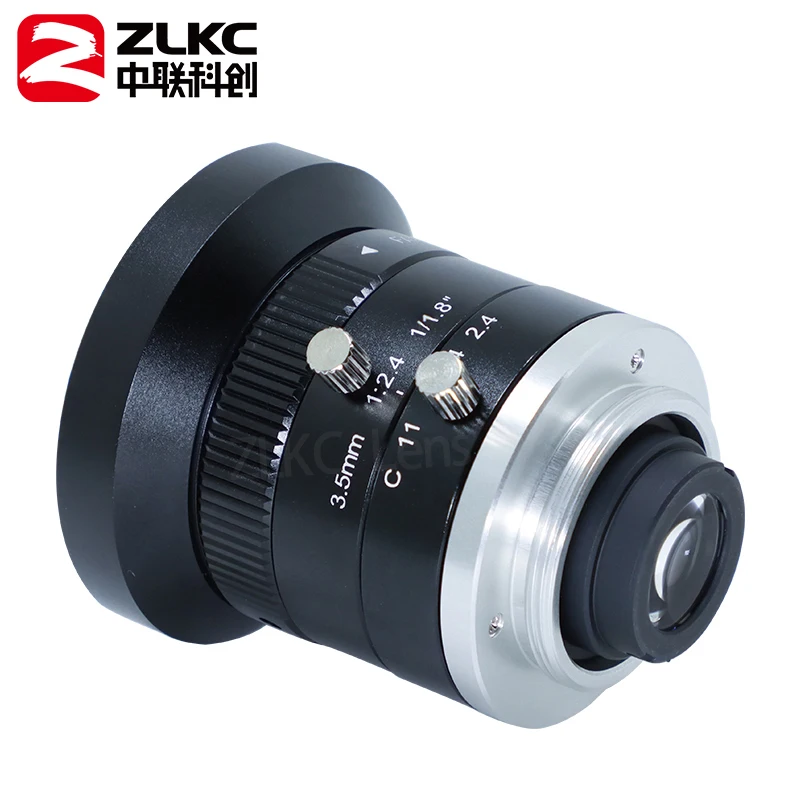 

3.5mm Machine Vision Camera Wide Angle Lens for Video Surveillance 1/1.8" C-Mount Low distortion CCTV/FA F2.4 Industrial Cameras