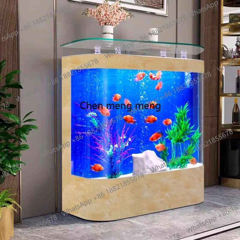 

R New Style Simplicity Aquarium Floor Fish Tanks Shrimp Modern Living Room Aquarium Luxury Ecology Home Furniture Acquario