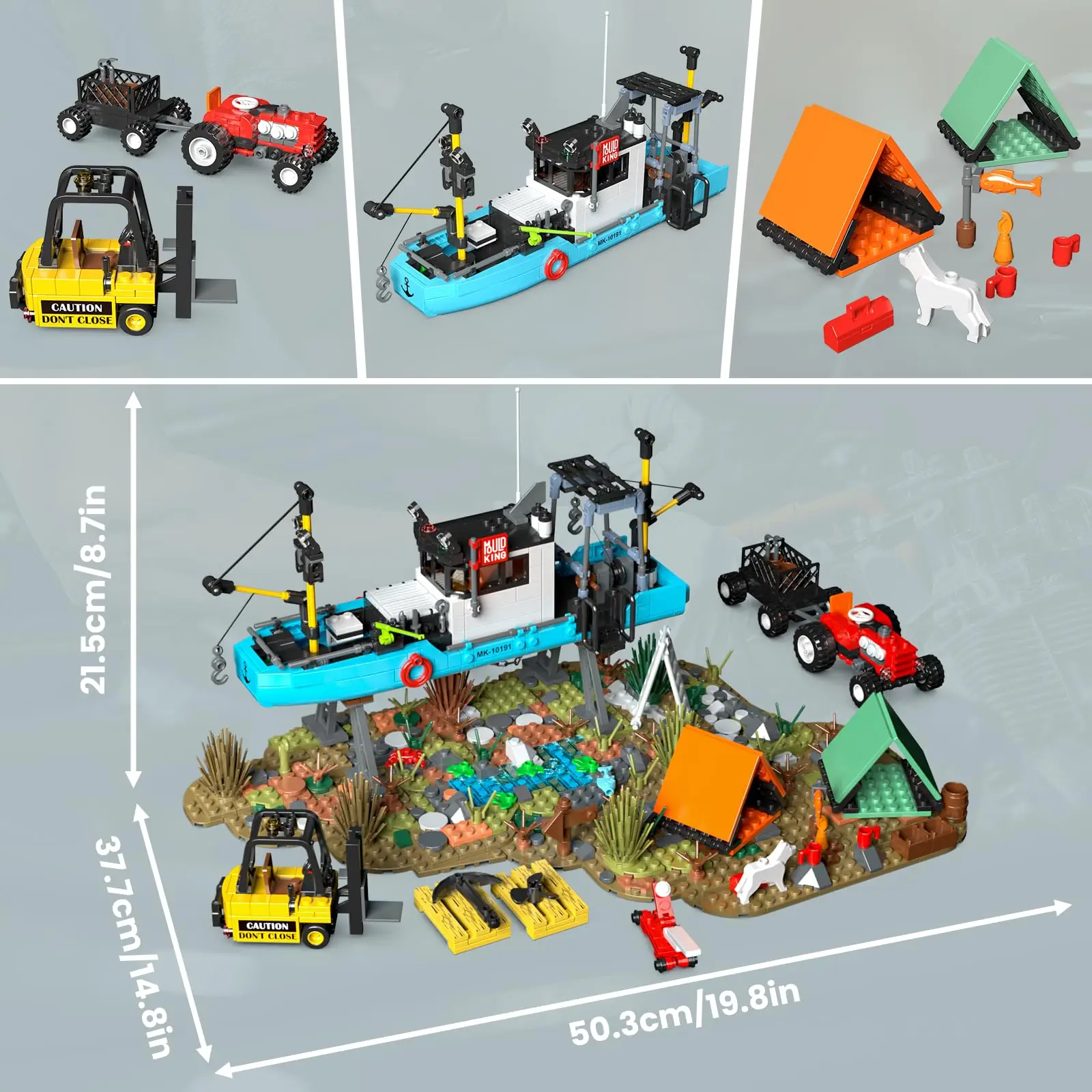 قالب الملك 10191 إصلاح ساحة بناء مجموعة قارب الصيد كتل أطقم صياد رصيف منزل نموذج الاطفال لتقوم بها بنفسك لعب الكبار الأولاد الهدايا #6