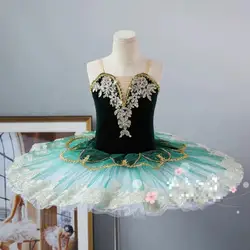 Children Ballet Skirts Professional Ballet Tutu Girls Women Adulto Emerald Sleeping Beauty Dress Swan Dance Performance Costumes