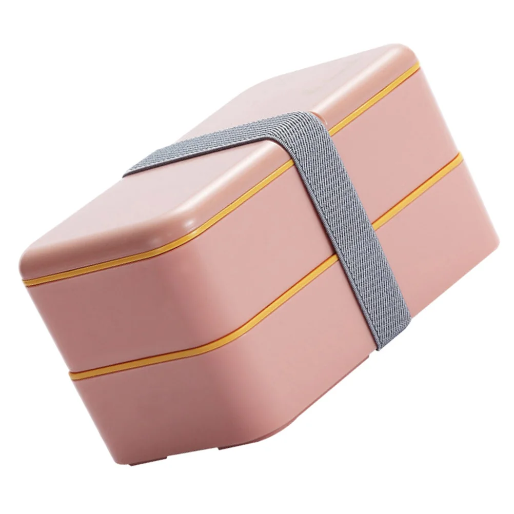 

1 шт., двухслойный контейнер для обеда в японском стиле, портативный штабелируемый держатель для обеда для школьного офиса, использования на открытом воздухе