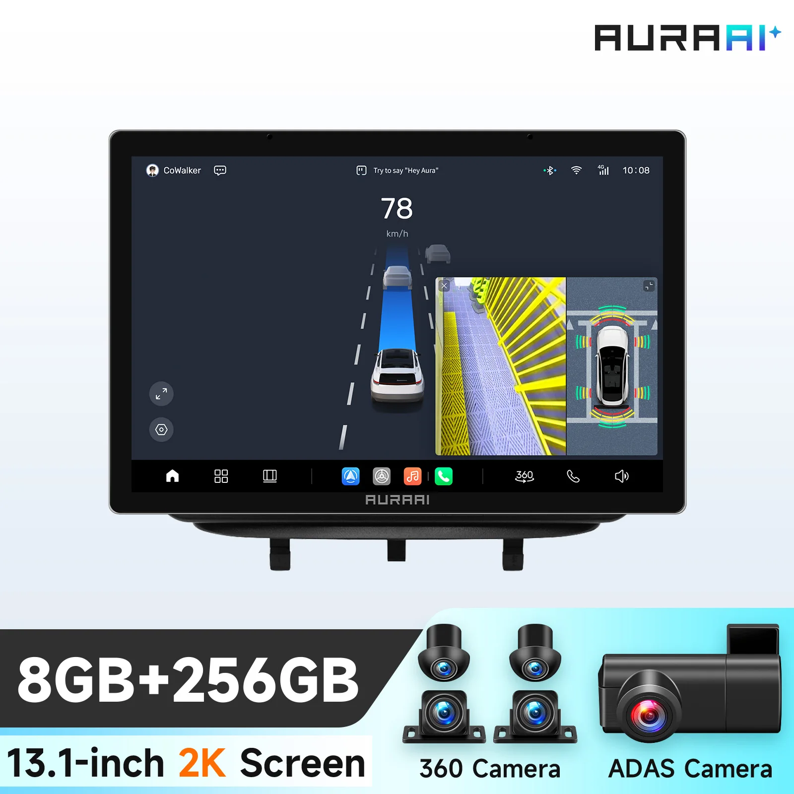 AURAAI 2K draadloze CarPlay Android Auto-radio voor Opel Meriva B 2009 - 2014 Multimedia videospeler GPS-navigatie Stereo ADAS 360 Camera RDS DSP Bluetooth 3D 7870 AI Voice Intellingent Screen