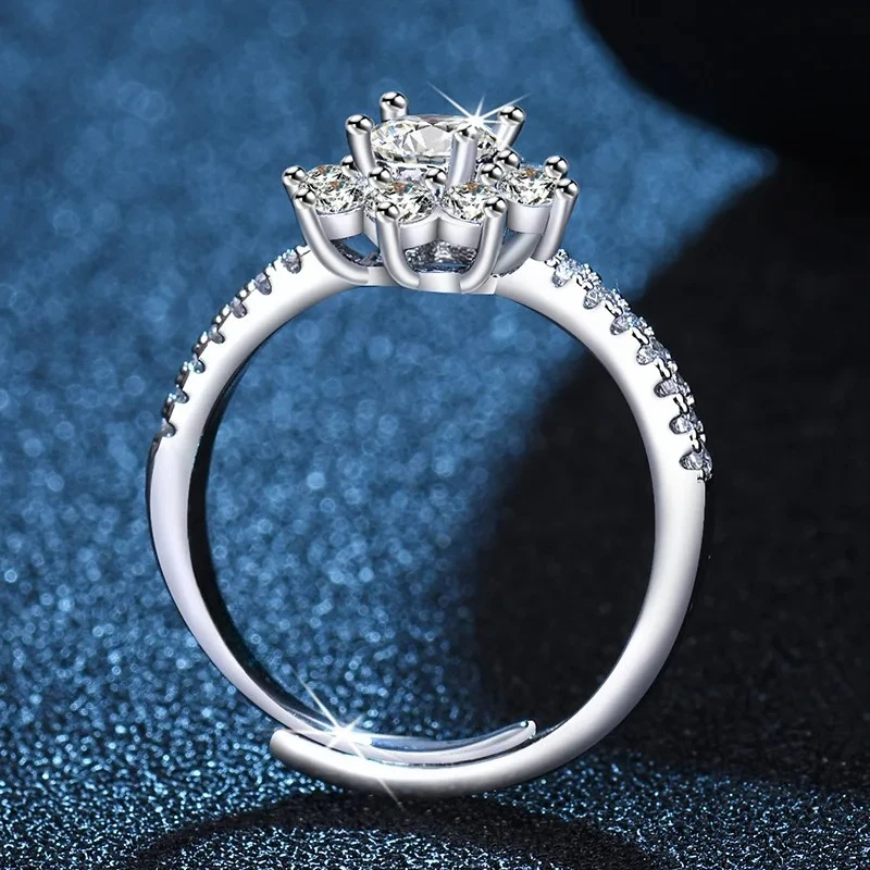 Luxury 925 Sterling Silver Ring Simple for Women Wedding Fine Jewelry Engagement Charm Party Fashion Lab Diamond Ring Gifts view 5