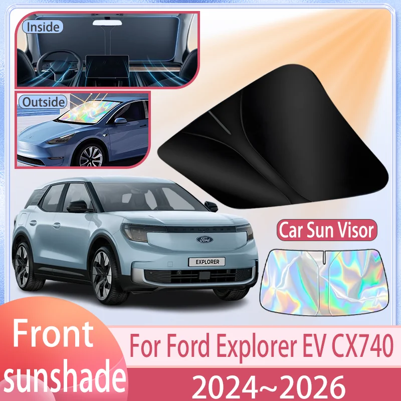 Car Sunshade For Ford Explorer EV CX740 2024 2025 2026 Front