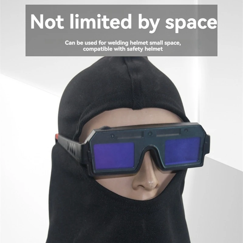 ●Auto-Dimming Welding Goggles with Replaceable Lithium Battery Welding Glasses for TIG MIG Arc Plasma Cutting A
