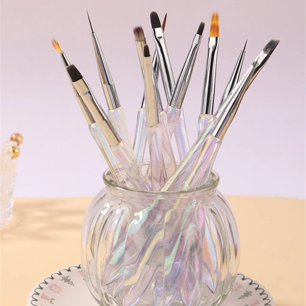 Alat kuku multifungsi, lunak halus portabel fungsi pemindaian pena kecantikan gradien Halo pewarna pena kuas kuku