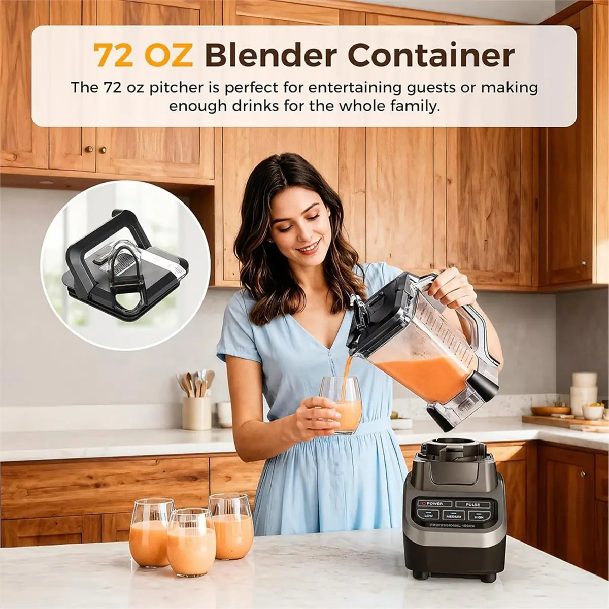 

Replacement 72oz XL Pitcher with Lid and 6-Blade Assembly for Blender BL660, BL770, BL771, BL773,BL740, BL780