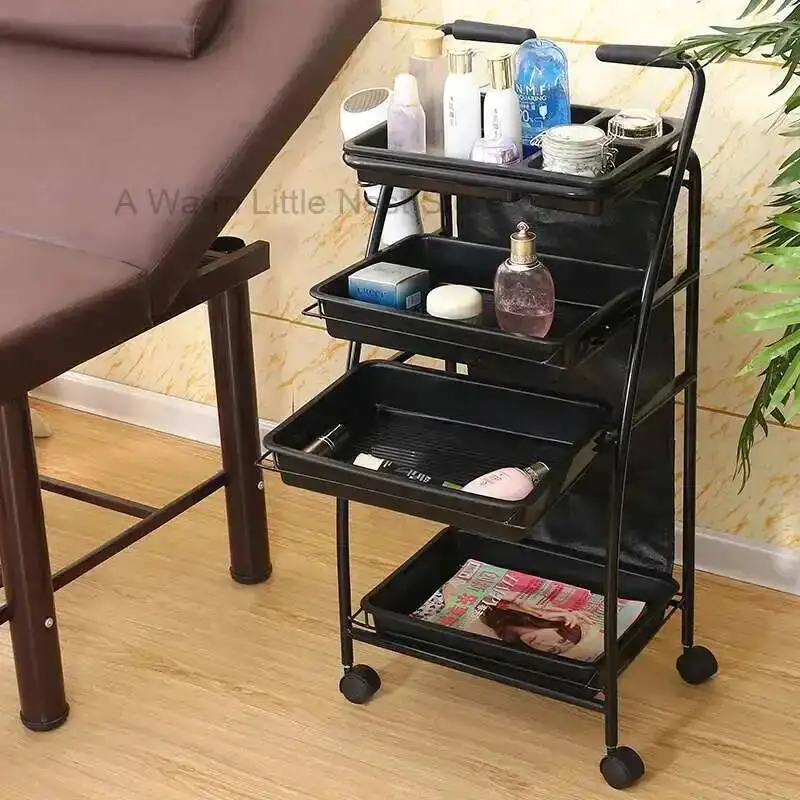 

Spa Cart Auxiliary Professional Trolley for Storage Hairdressing Trolley Beauty Salon Furniture Cosmetics Tool with Wheels