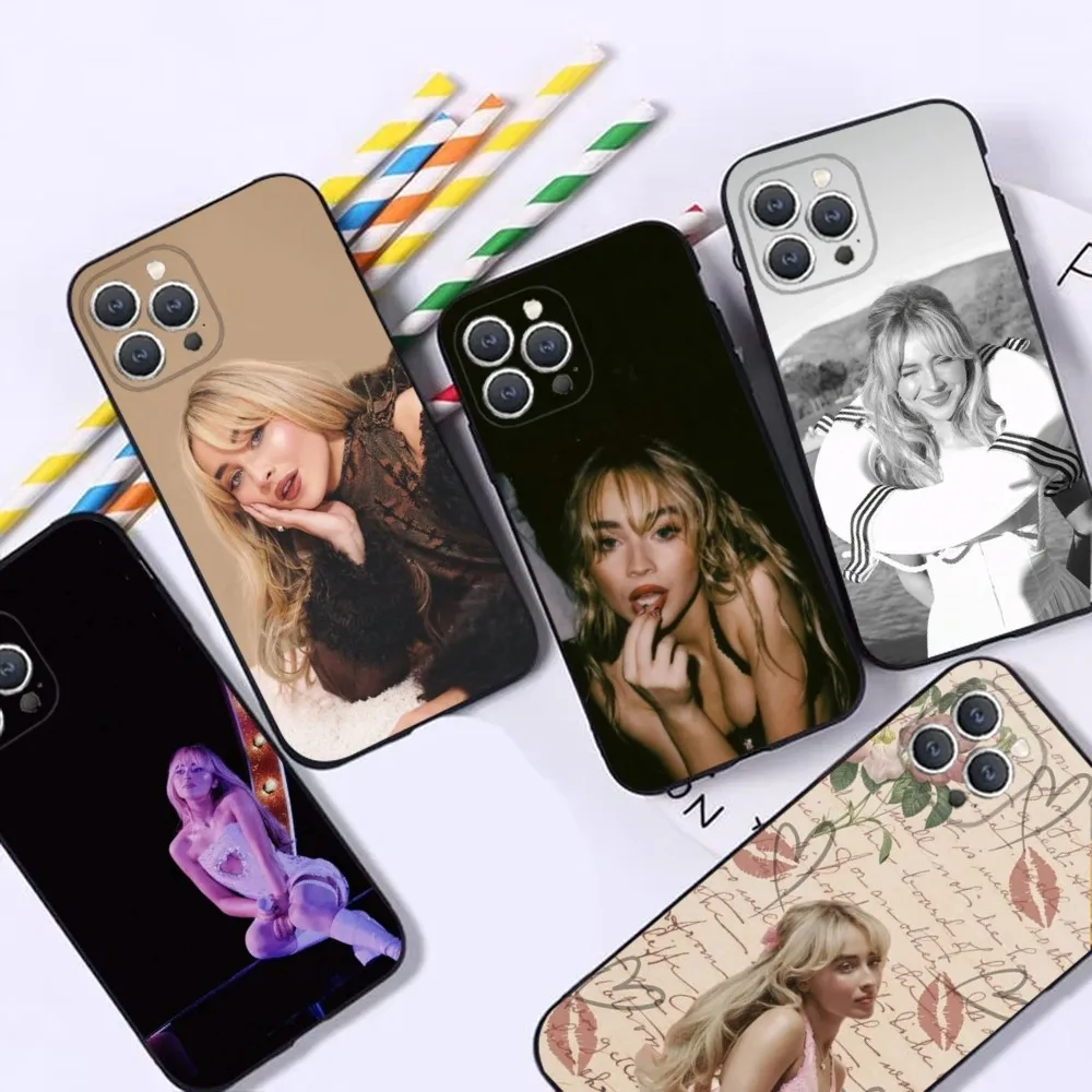 

S-Sabrina C- Carpenter Phone Case For iPhone 16,15,14,13,12,Pro,Max,11,7,8,Plus,XR,XS Max Shockproof Silicone Soft Shell