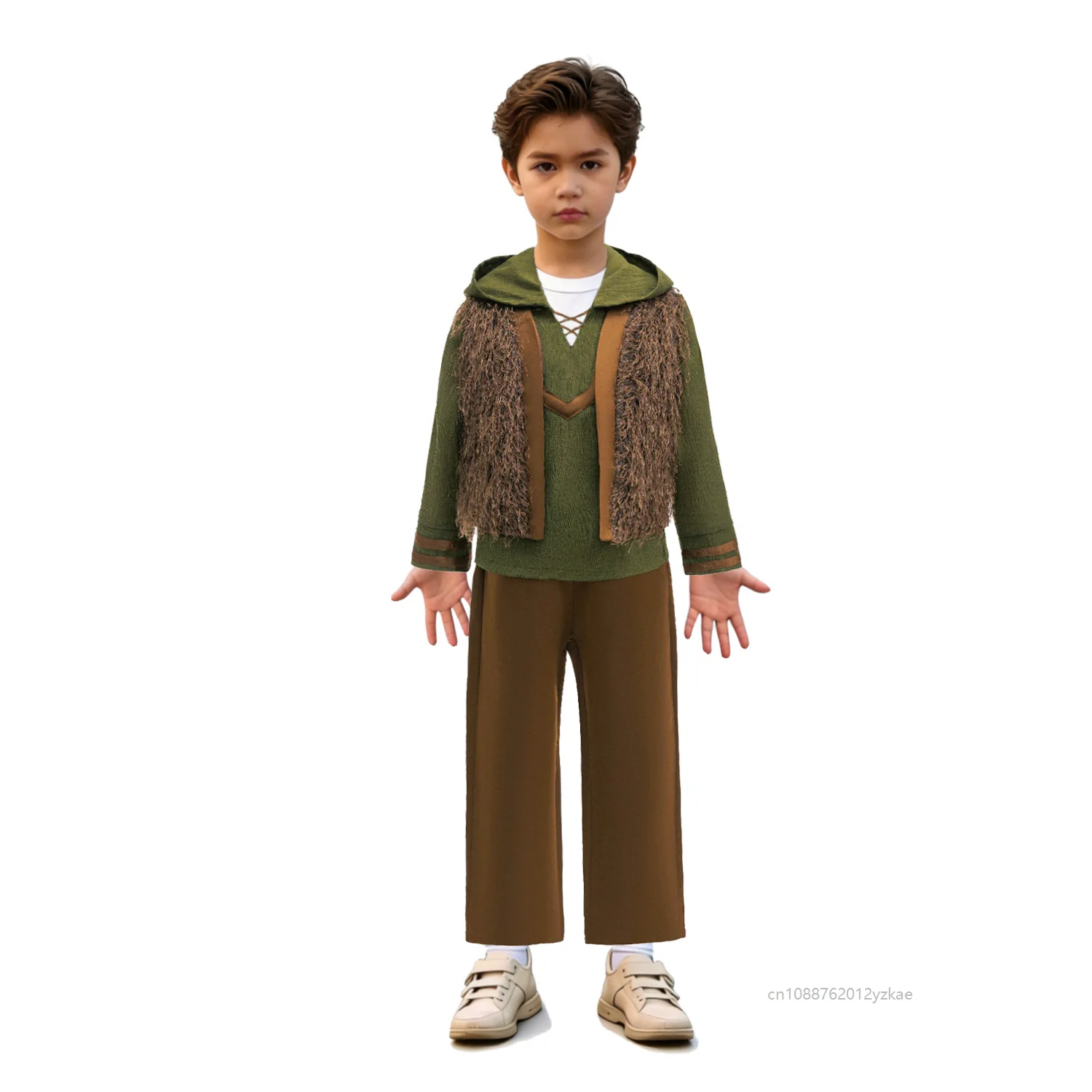 

Chicos' Long-sleeved Pants Vest Set Enfant Viking Cartoon Cosplay Birthday Halloween Party Stage Performance Costume 2026