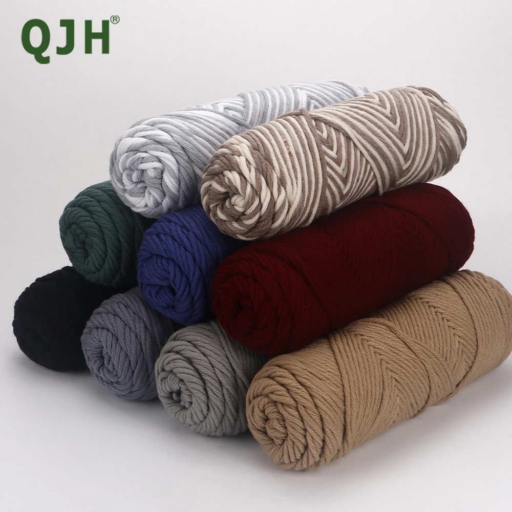 

Cotton Solid Yarn - 10 Pack of 100g/3.52oz - Cotton (Worsted) for Crocheting/Knitting Scarves, Hats, Sweaters, Gloves, Socks,etc