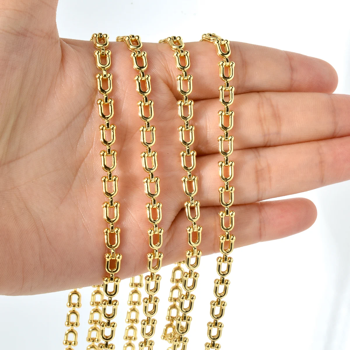 Sunny Jewelry Hiphop Punk Curb Cuban Link Chain Necklace for Women Man Necklace Gold Color Choker Classic Wedding Party Jewelry