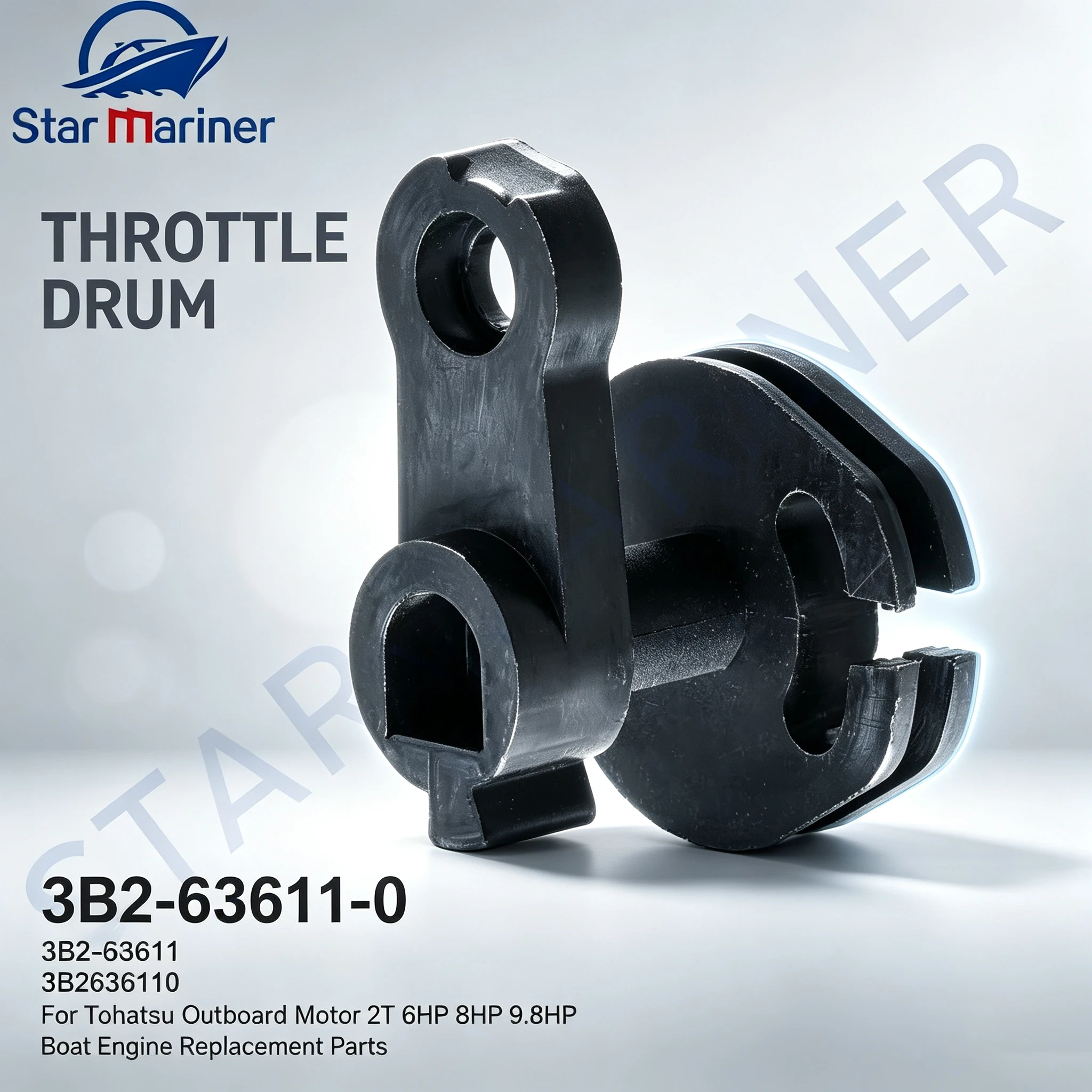 Boat Engine Parts Throttle Drum 3B2-63611-0 3B2-63611 3B2636110 For Tohatsu Outboard Motor 2T 6HP 8HP 9.8HP Replacement Parts