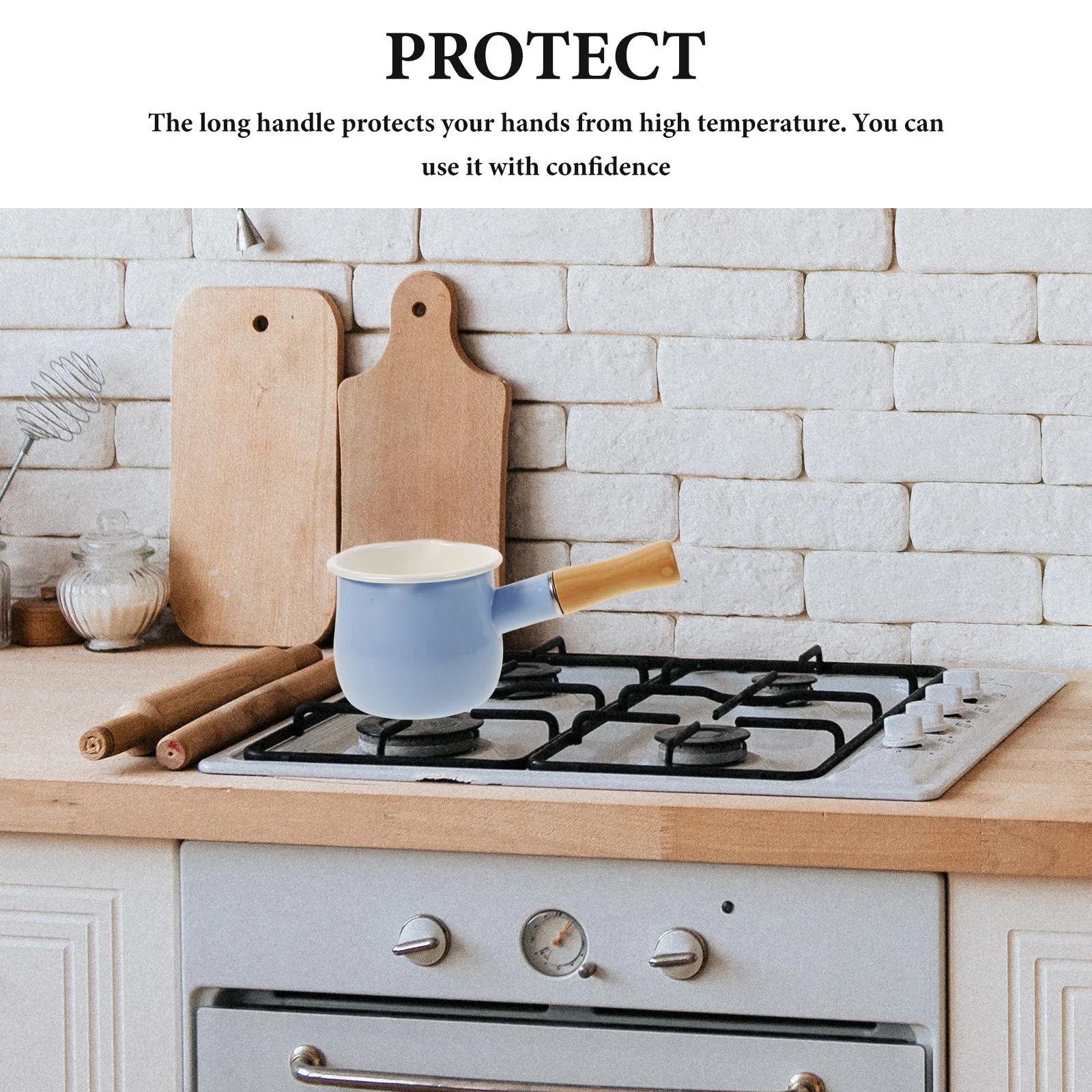 

Milk Pot Small Size Non-Stick Enamel Cooking Pot For Baby Food Butter Melting Mini Saucepan Kitchen Stockpot With Handle