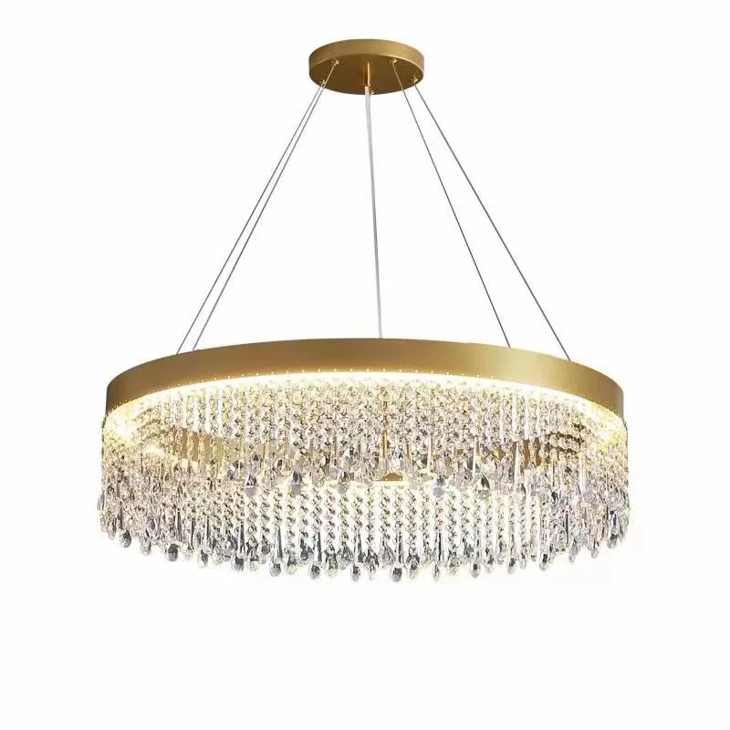 Amazon crystal chandelier light luxury style living room, lamps and lanterns high-end home Nordic creative bedroom restaurant