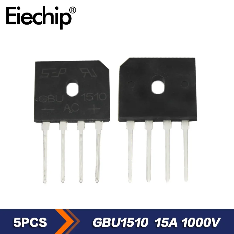 

5pcs/lot RECTIFI DIODE 1000V GBU1510 15A Bridge Rectifer Diodes