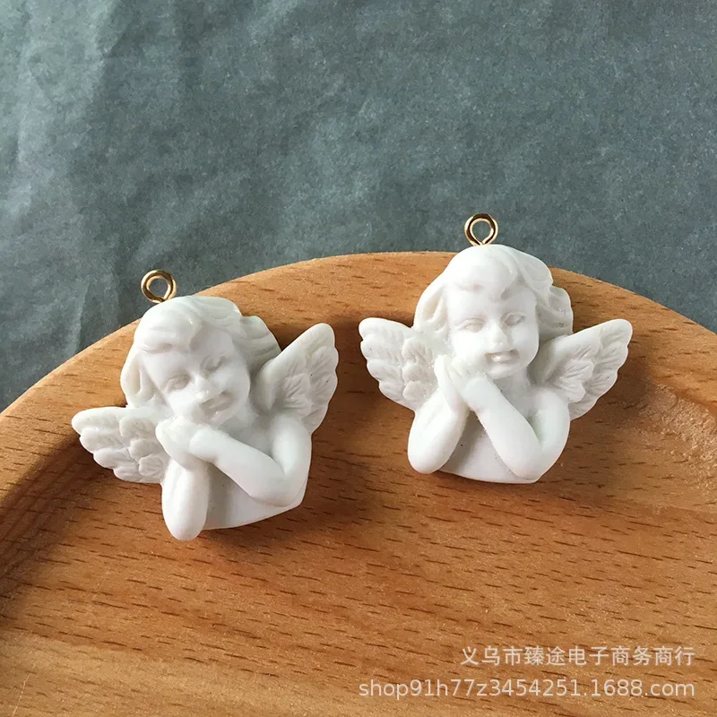 5pcs Baroque Wings Cherub Angel Charms Diy Findings Keychain Bracelets Pendant for Jewelry Making