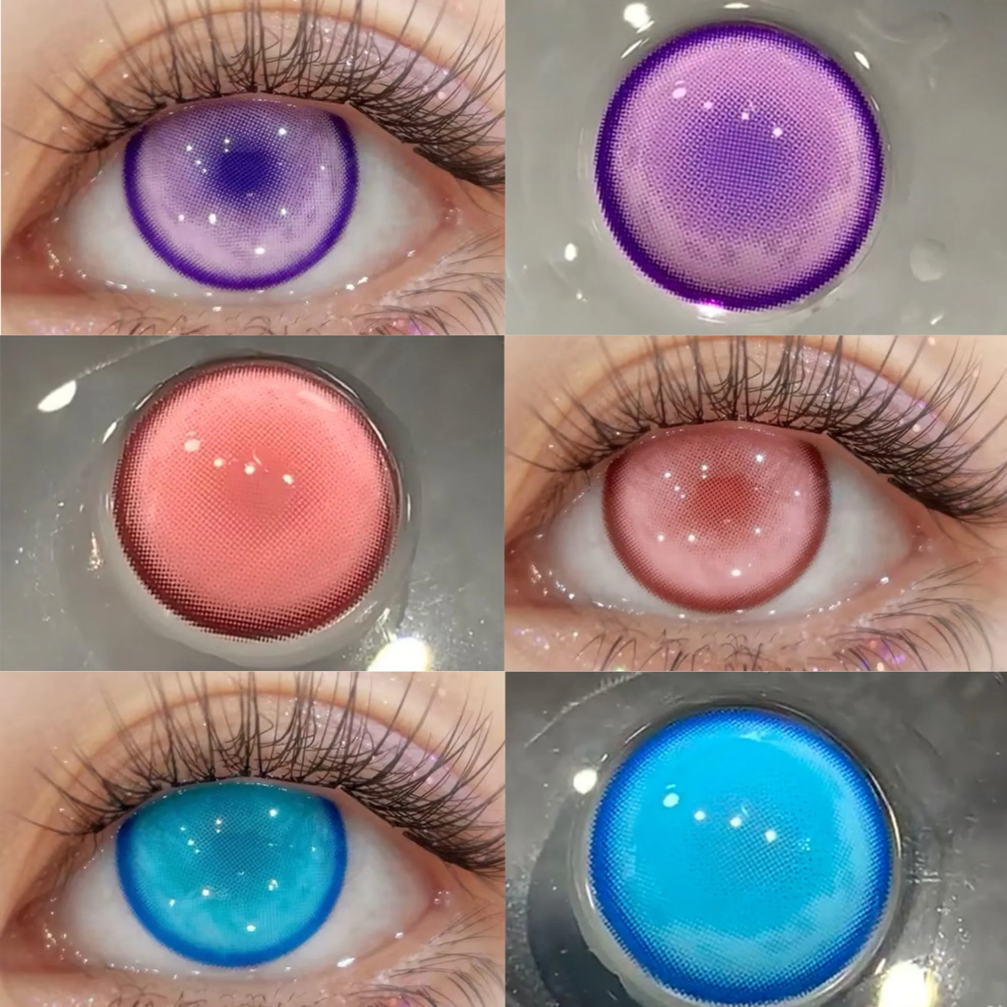 VISUASHOW Magic Pop Pink Anime Cosplay Farbige Kontaktlinsen 6 Monate Einweg Großaugen-Softlinsen Natürliche Kosmetik für Cosplayer – Detail 10