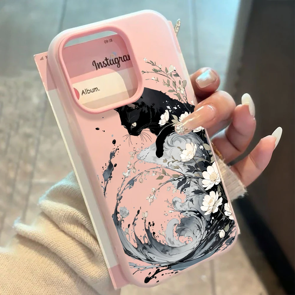 Für Samsung Galaxy S21 S26 S25 S24 S23 S22 Ultra Plus FE Hülle Künstlerische Wellen-Katzen-Abdeckung Für A37 A36 A54 A55 A56 Staubdichte Hülle – Detail 1