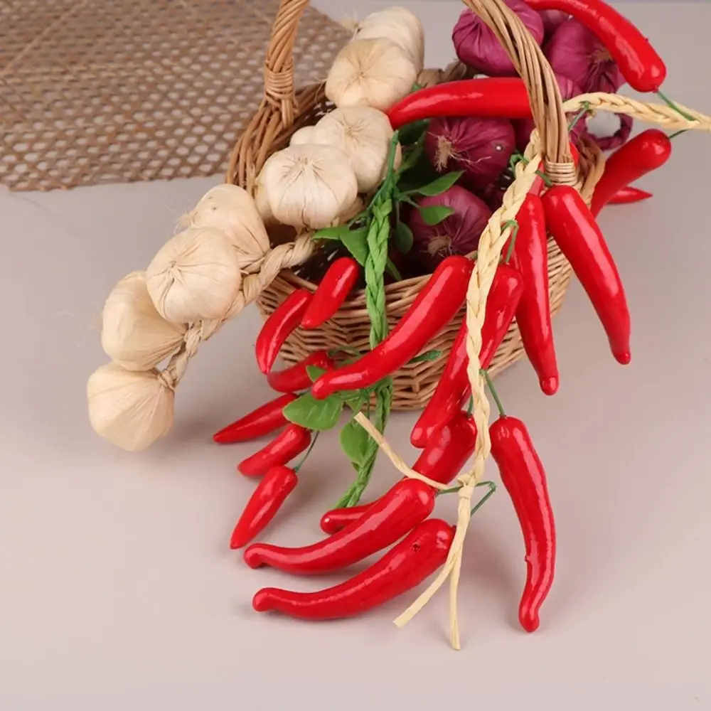 1Bunch Colorful Simulation Foam Vegetables Hanging Home Decor Kitchen Decoration Hanging Artificial String Photography Props