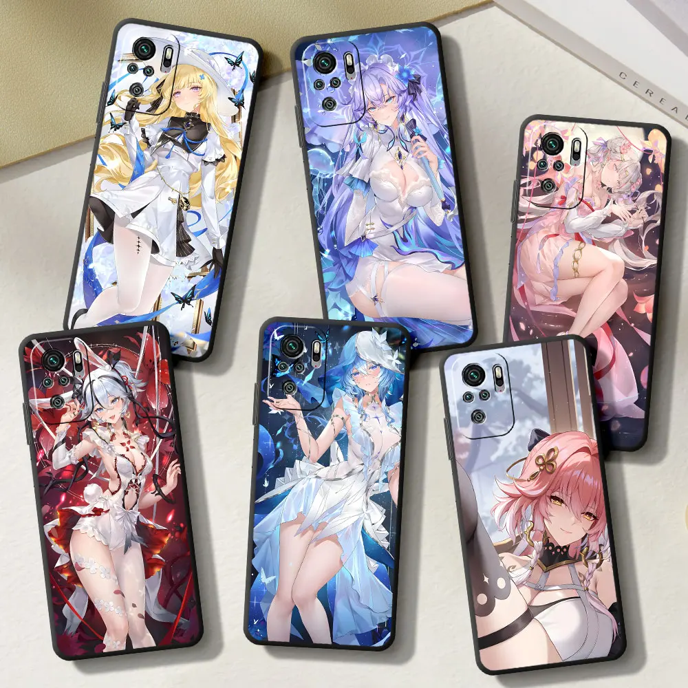 

Cantarella Wuthering Waves Case for Xiaomi Redmi Note 12 11 10S 11E 13 Pro Plus 10 8 9 9S 7 11S 11T TPU Black Soft Phone Cover