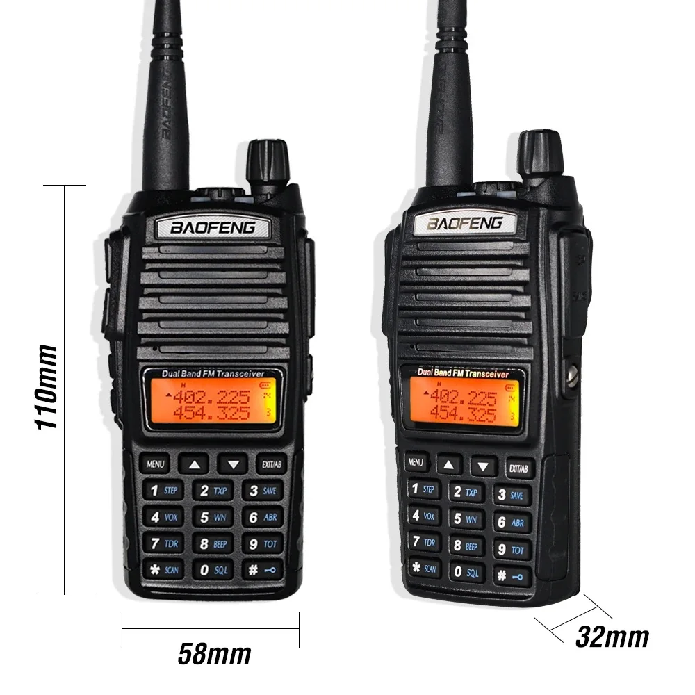 Высокая мощность 5 Вт/8 Вт Baofeng UV-82 Walkie Talkie Uv82 двухдиапазонный Vhf/Uhf FM-трансивер 10 км Lange Afstand Jagen Twe различныеsham