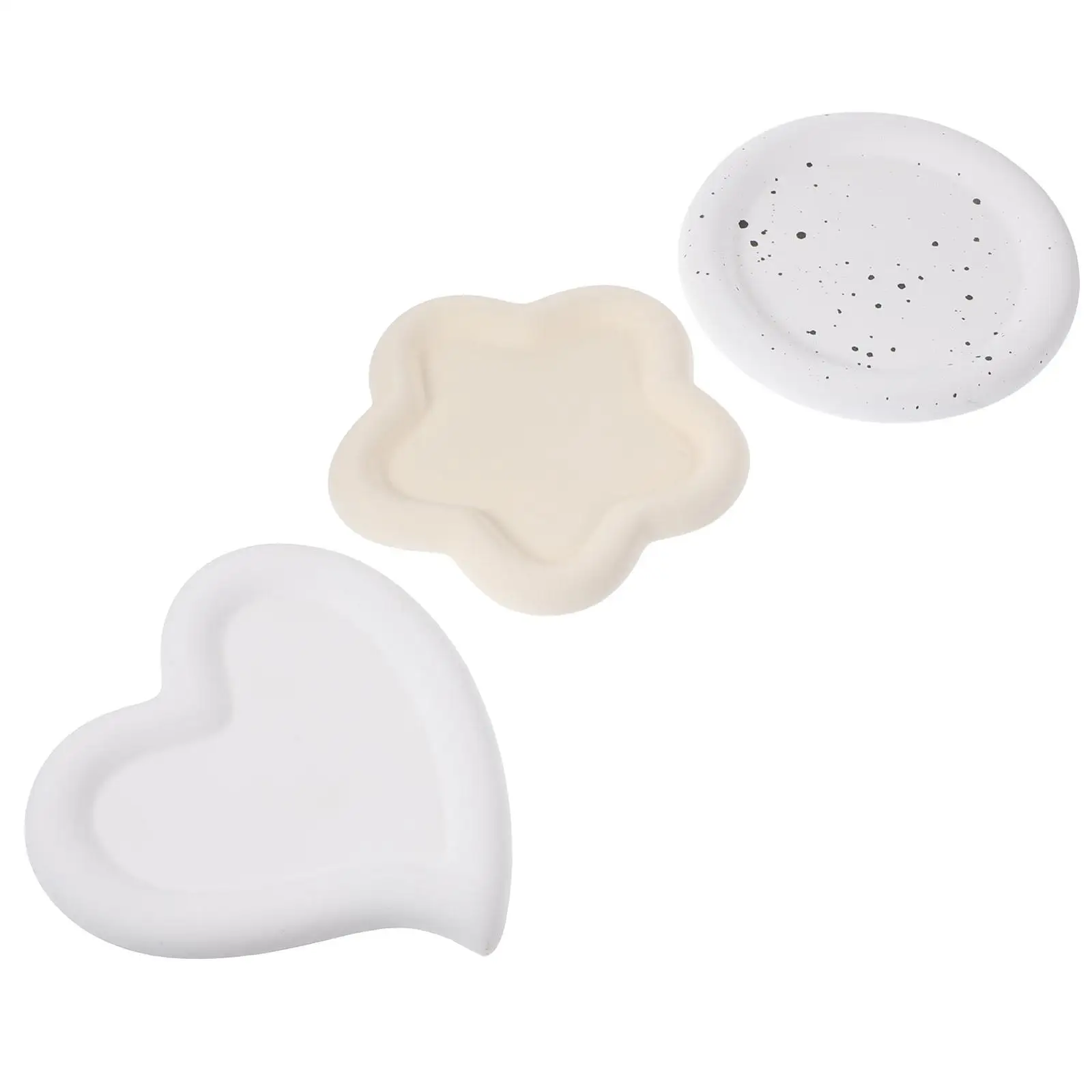 

3 Pcs Jewelry Dish Trays Irregular Room Decor For Decorative Gypsum Ring Holder Wedding